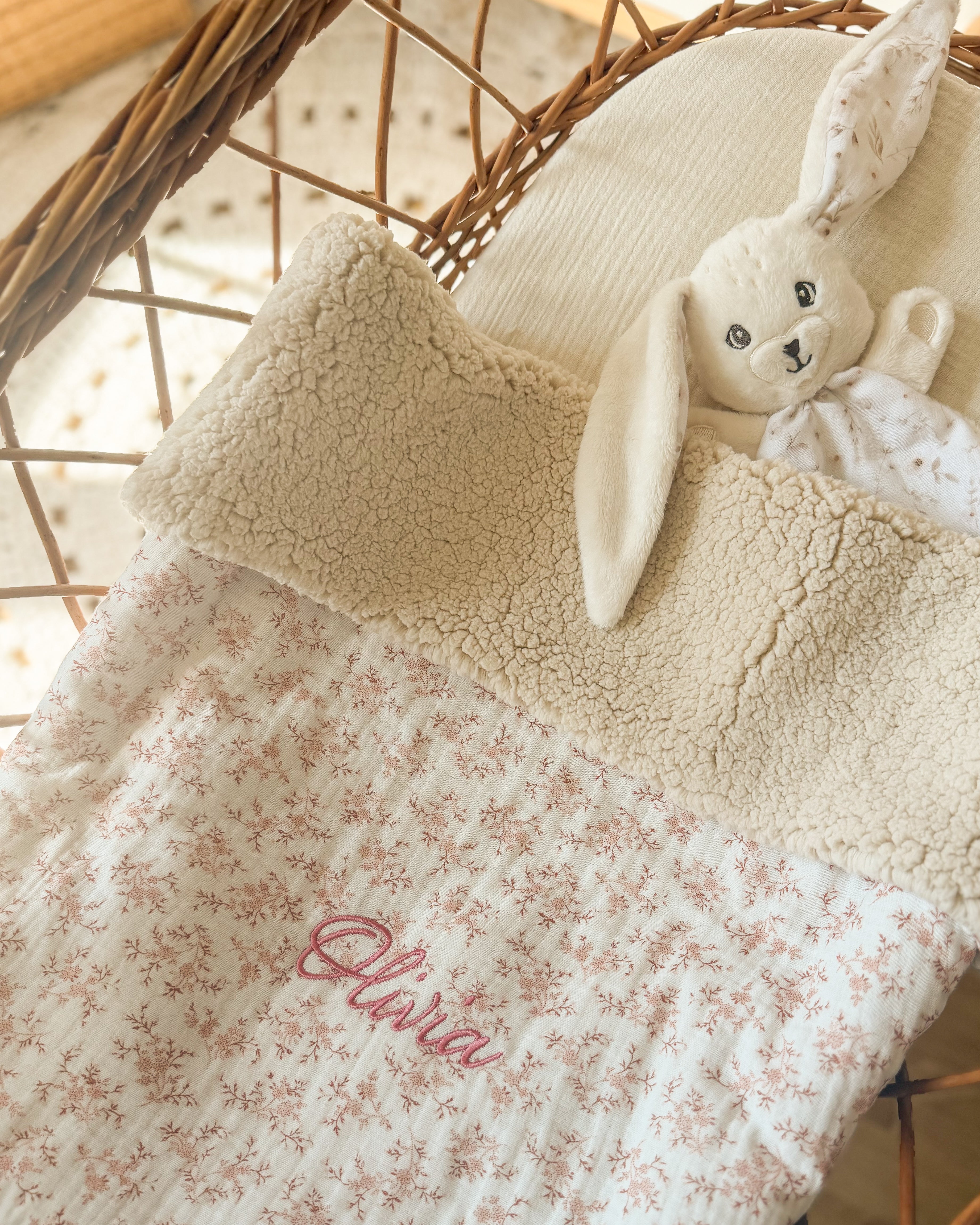 🤍 Couverture bébé personnalisée