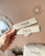 Porte-clés bracelet en velours côtelé – personnalisable