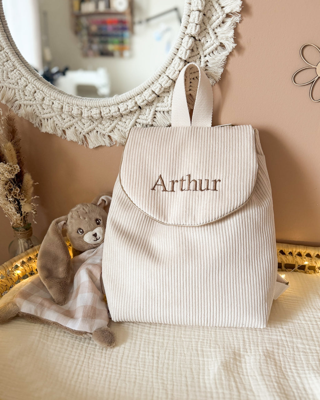 Sac à dos Velours - 100 % personnalisable