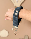 Porte-clés bracelet en velours côtelé – personnalisable