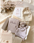 Coffret naissance personnalisé avec doudou et protège carnet