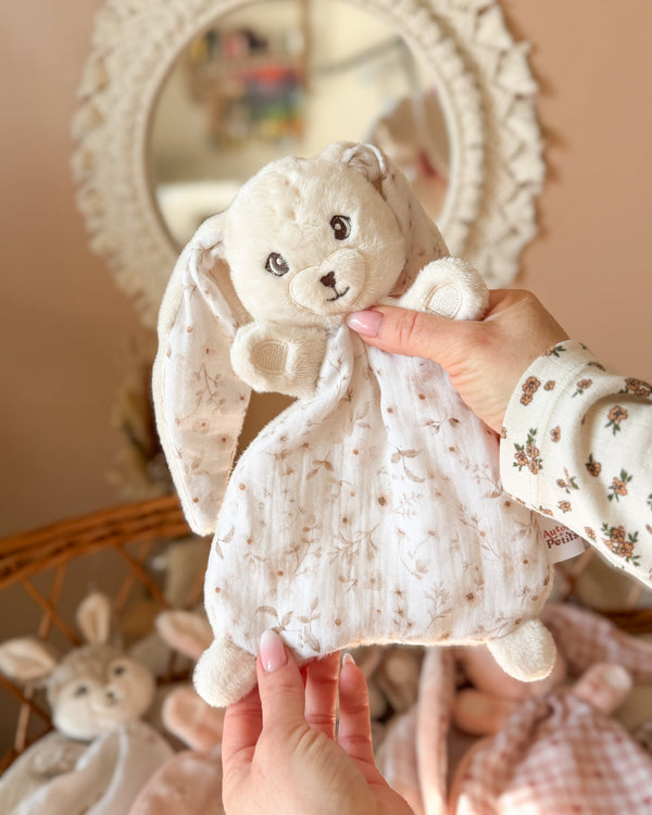 Doudou Lapin Ecru - Tissu Iris " En stock "