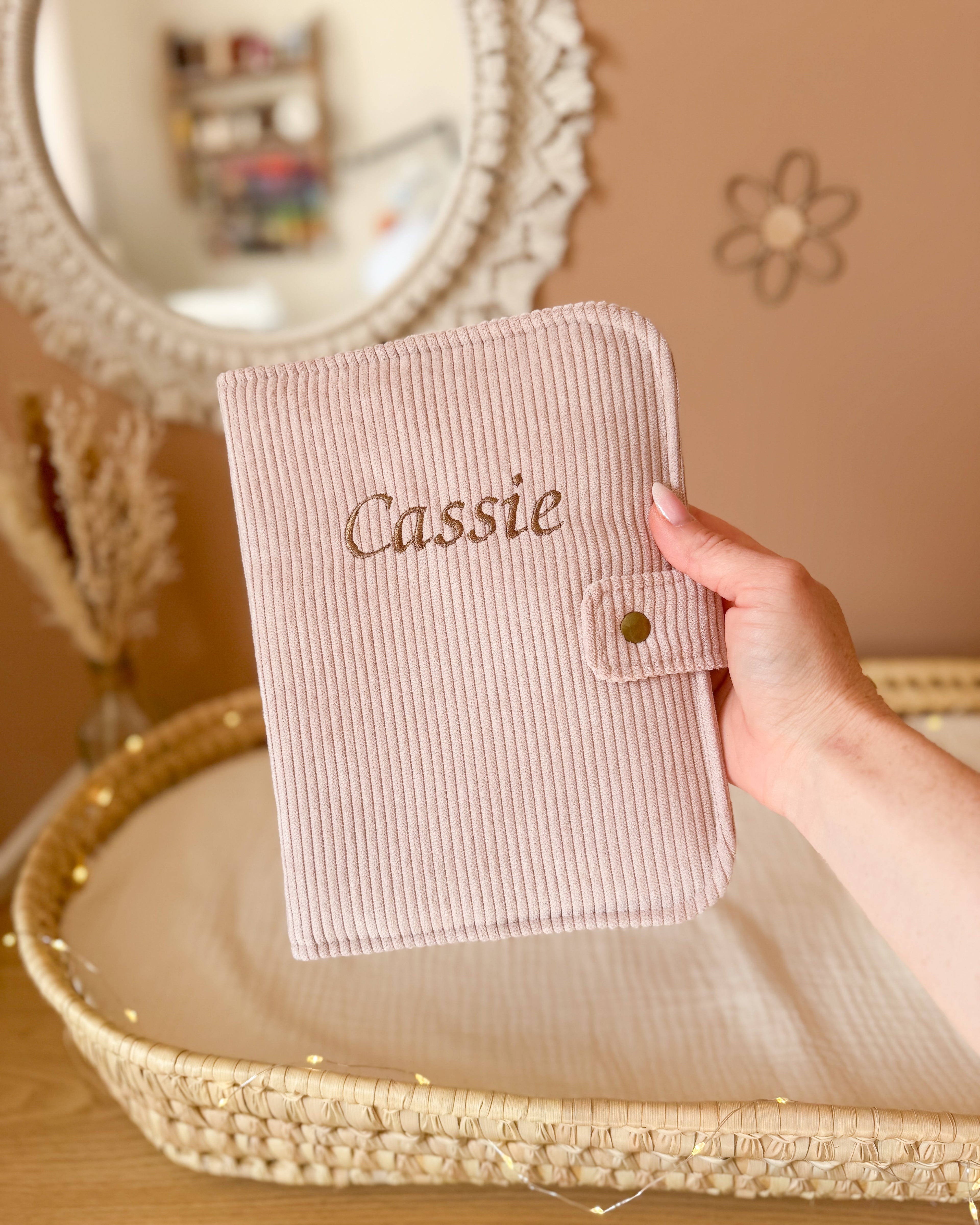 Protège Carnet de santé Velours à personnaliser